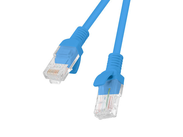 Cable red lanberg latiguillo cat.6 utp lszh cu 20m azul fluke passed