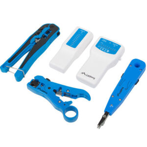 Kit herramientas lanberg pelacables - crimpadora - testador