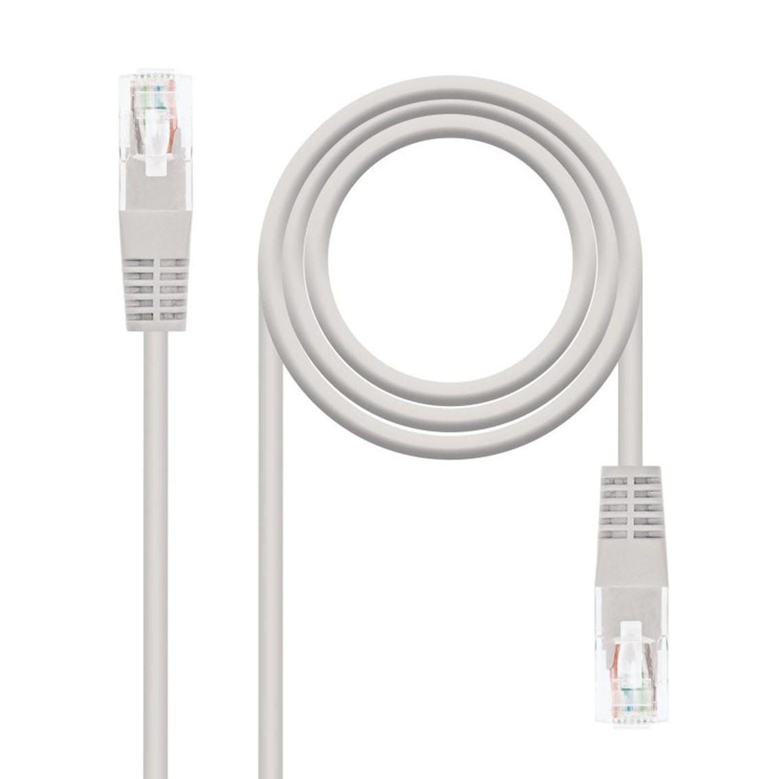 Cable red nanocable latiguillo rj45 utp cat6 1m gris