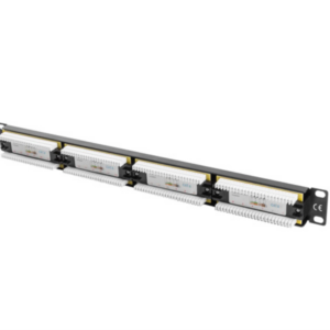 Patch panel lanberg cat.6 utp 24 puertos 1u cat.6 utp 19 pulgadas rack negro