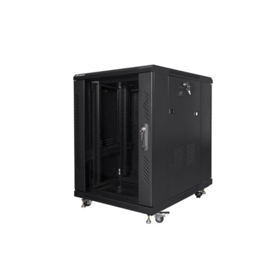 Armario lanberg rack 19 pulgadas 15u 600x800 flat pack black negro