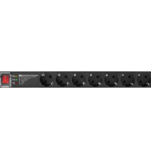 Regleta lanberg 1u 16a 7x schuko rack 19 pulgadas 2m negro
