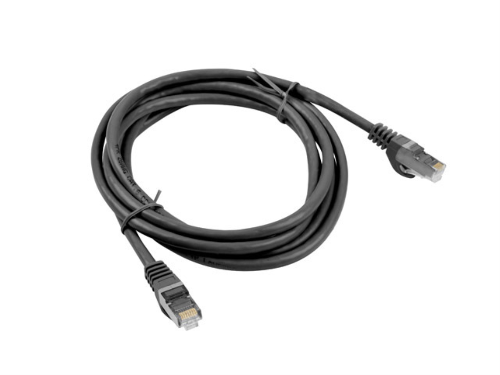 Cable red lanberg latiguillo cat.6 ftp 0.5m negro fluke passed