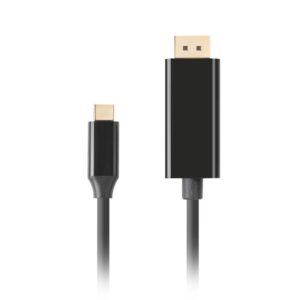 Cable usb tipo c a displayport 4k lanberg 1.8m - macho - macho - negro
