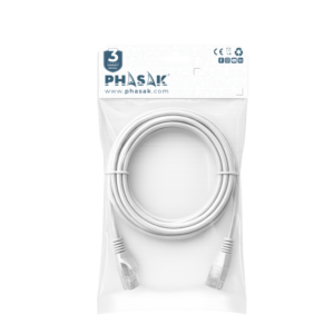 Cable red phasak latiguillo rj45 utp cat6 0.5m gris 50cm phk 1650