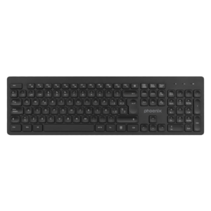 Teclado inalambrico qwerty phoenix k200 negro delgado