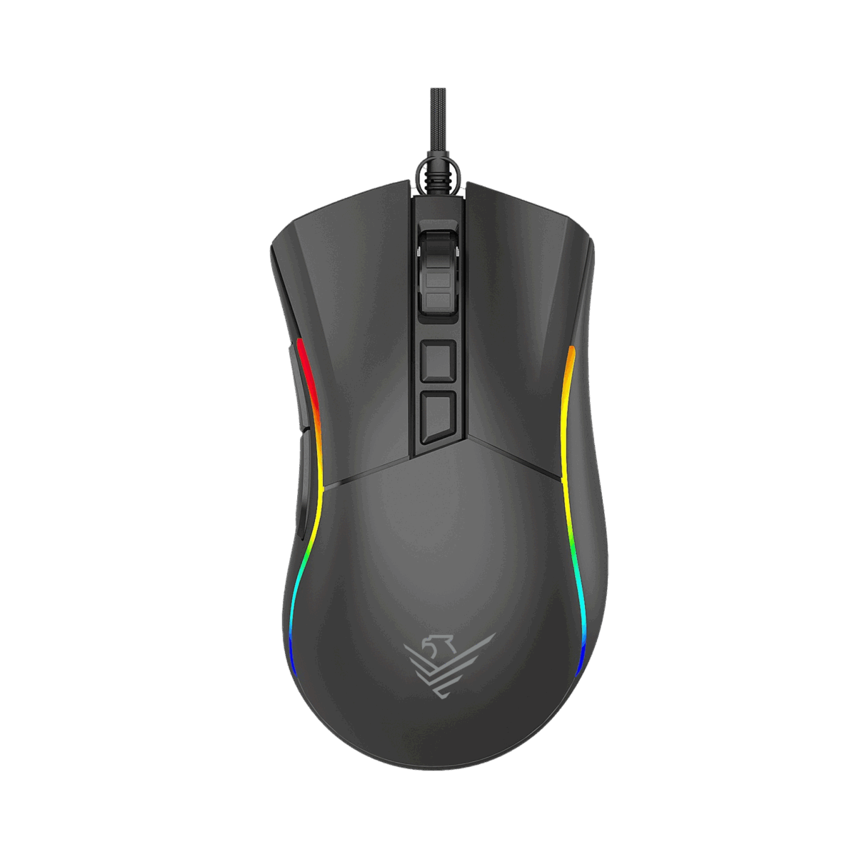 Ratón gaming phoenix void 12000 dpi de alto rendimiento negro rgb usb