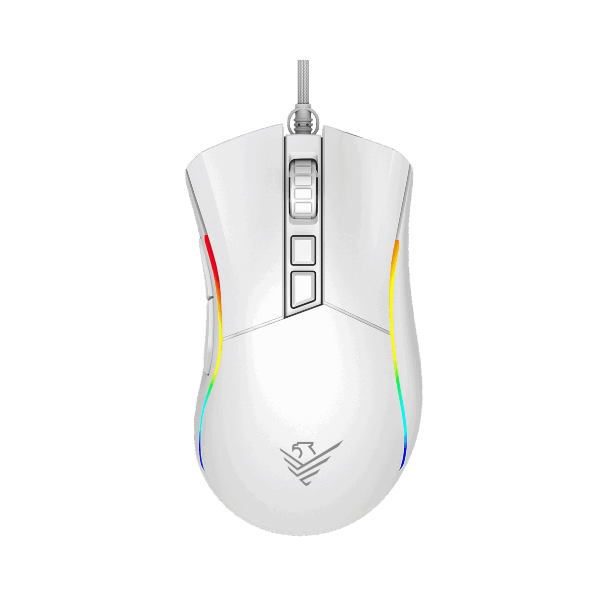 Ratón phoenix gaming void 12000 dpi de alto rendimiento blanco rgb usb configurable