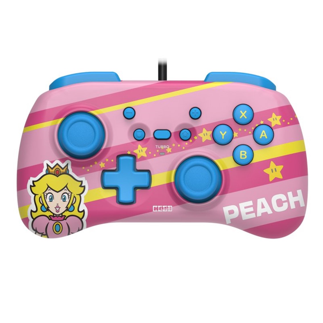 Gamepad hori controller mini peach para nintendo switch - cableado