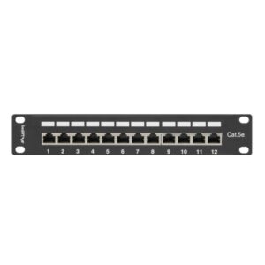 Patch panel lanberg 12 puertos 1u cat.6 10 pulgadas blindado negro
