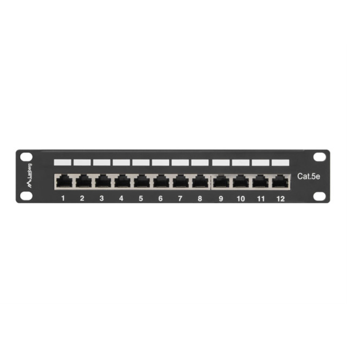 Patch panel lanberg 12 puertos 1u cat.6 10 pulgadas blindado negro