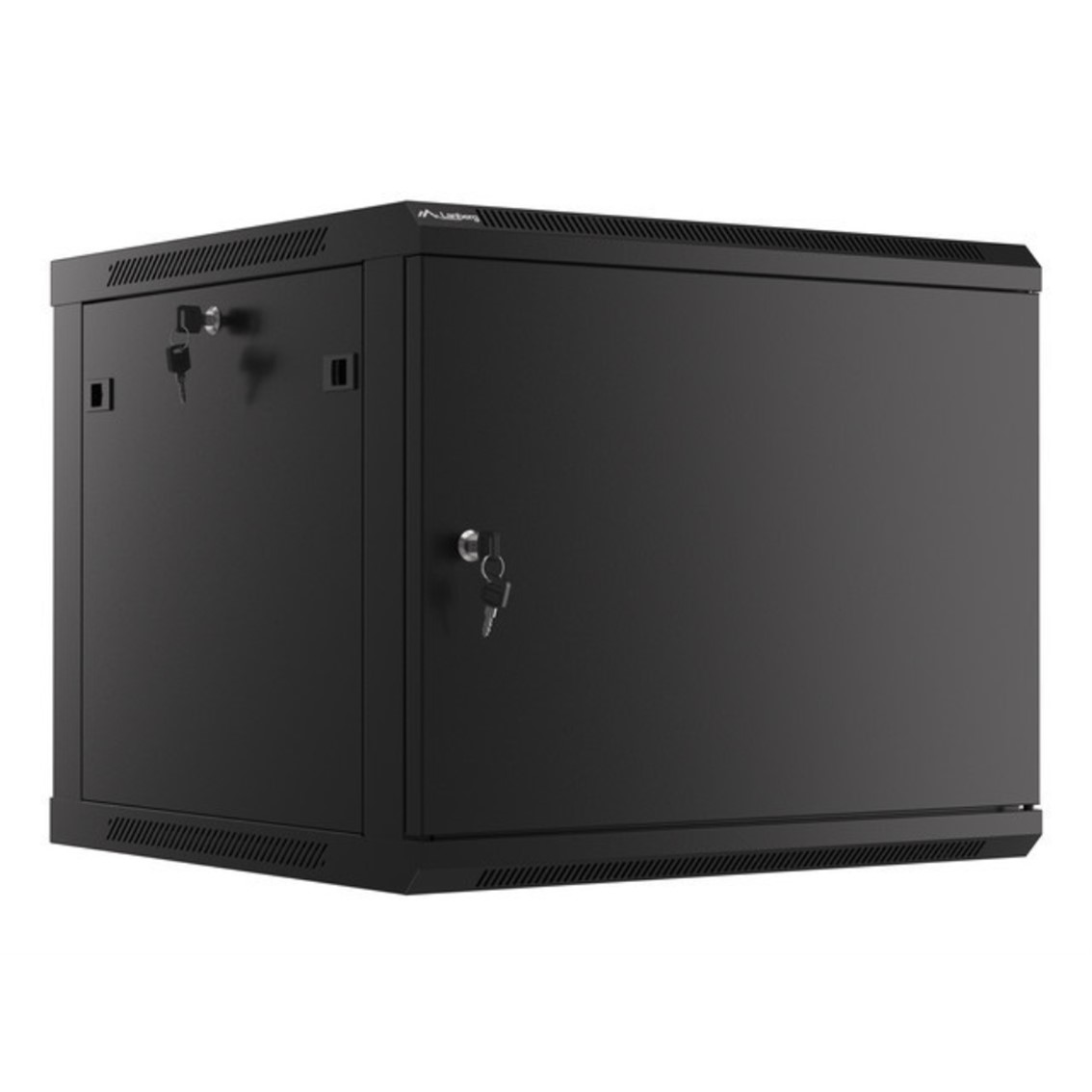 Armario lanberg mural rack 19 pulgadas 9u - 600x600 negro