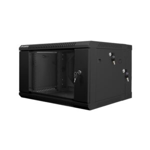 Armario lanberg mural doble seccion rack 19 pulgadas 6u - 600x600 negro