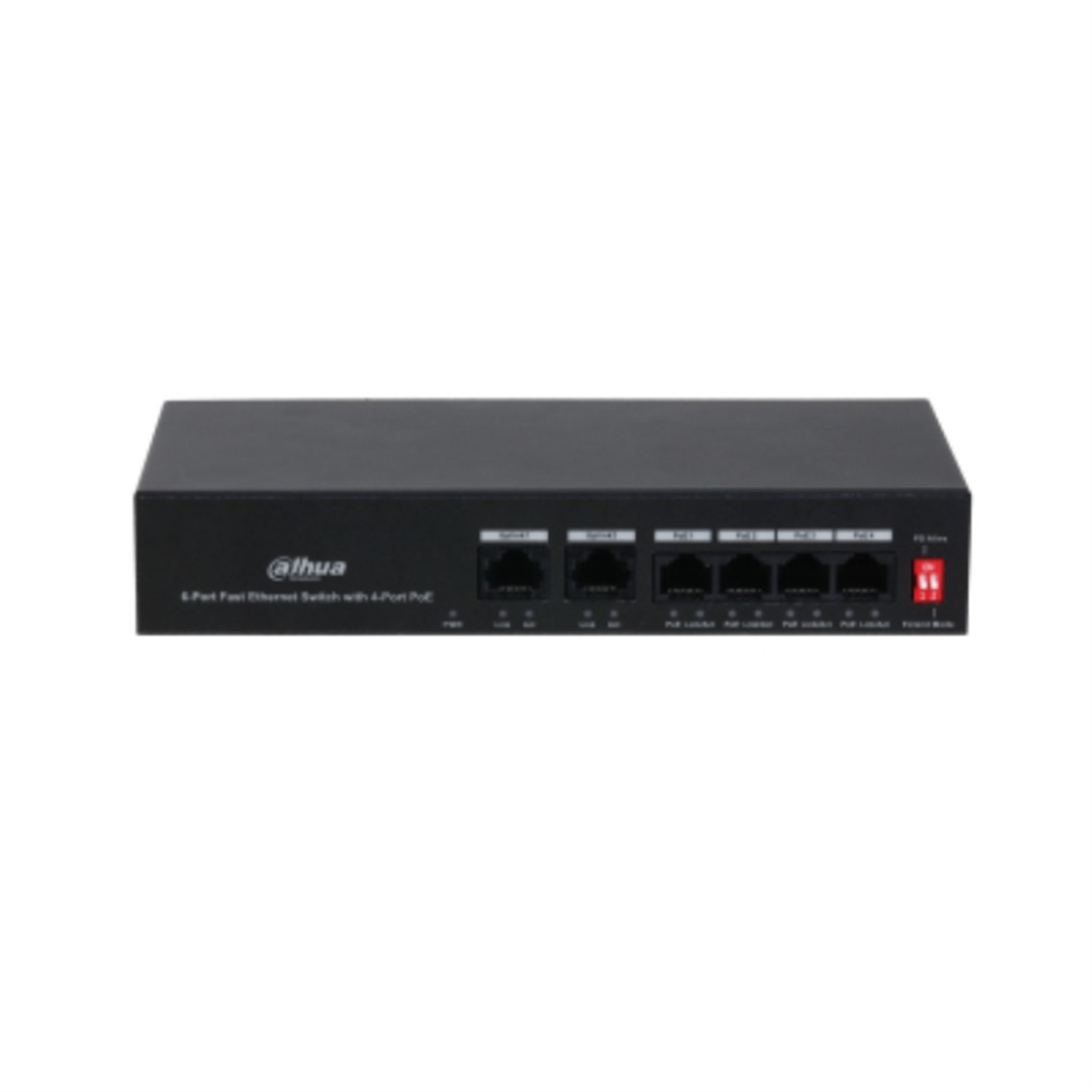 Switch dahua dh - pfs3006 - 4et - 36 4 puertos fast ethernet 2 puertos enlace subida