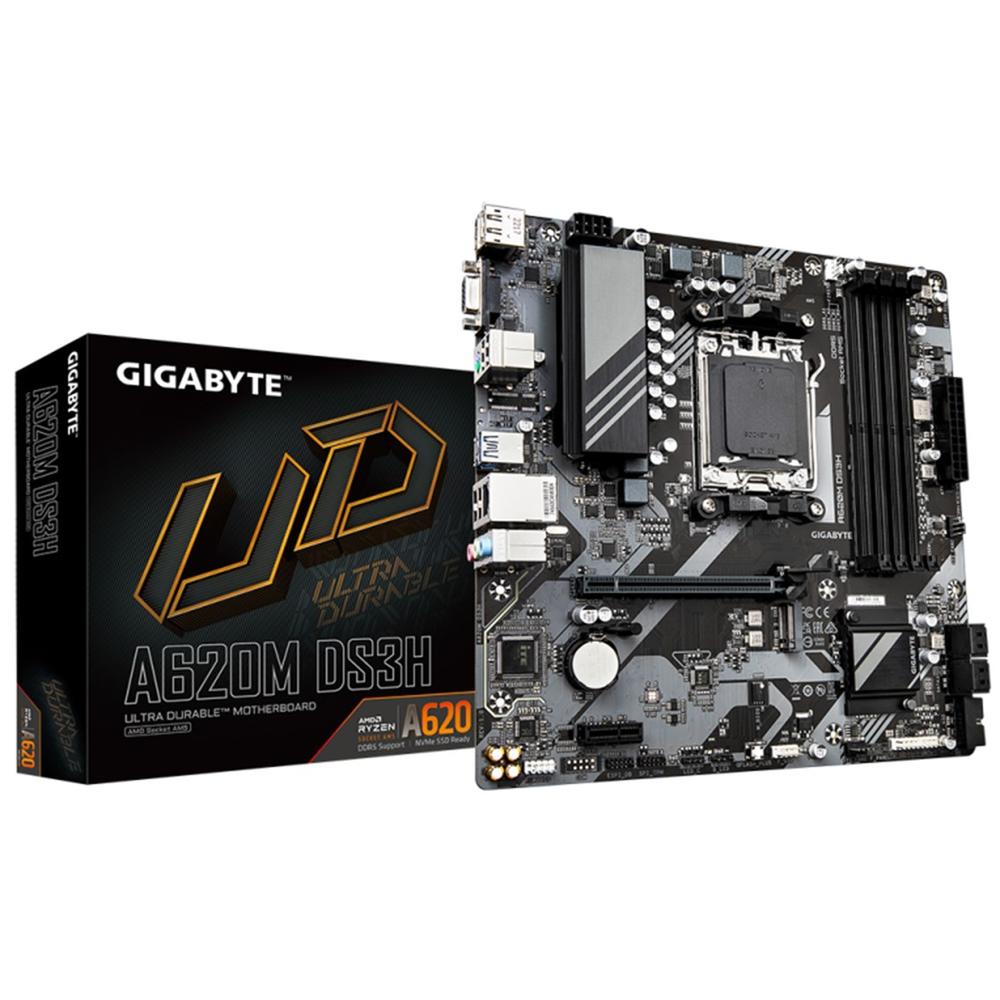 Placa base gigabyte a620m ds3h am5 micro atx 4 x ddr5
