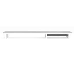 Phoenix harmony estante elevador de monitor en madera para escritorio blanco con bandeja forrada en fieltro