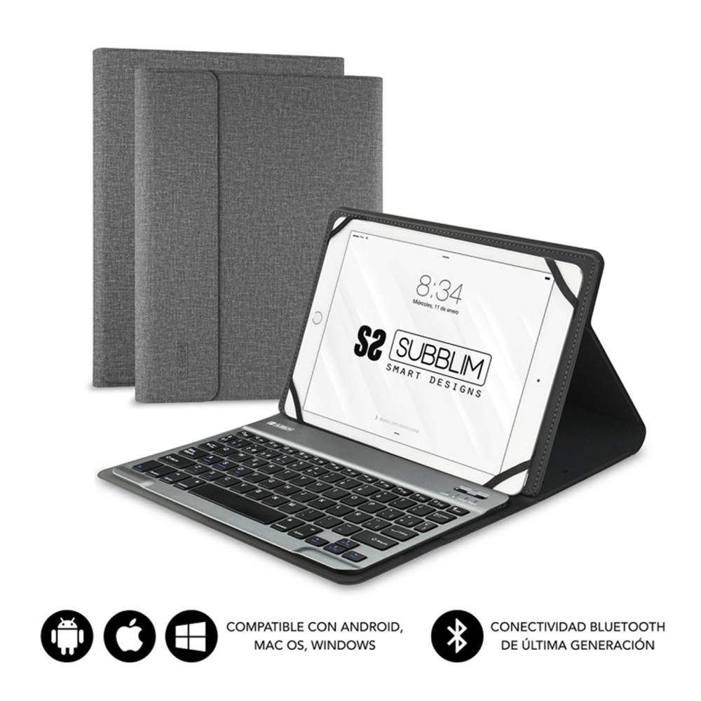 Funda tablet subblim keytab pro para tablet 10.1 pulgadas gris