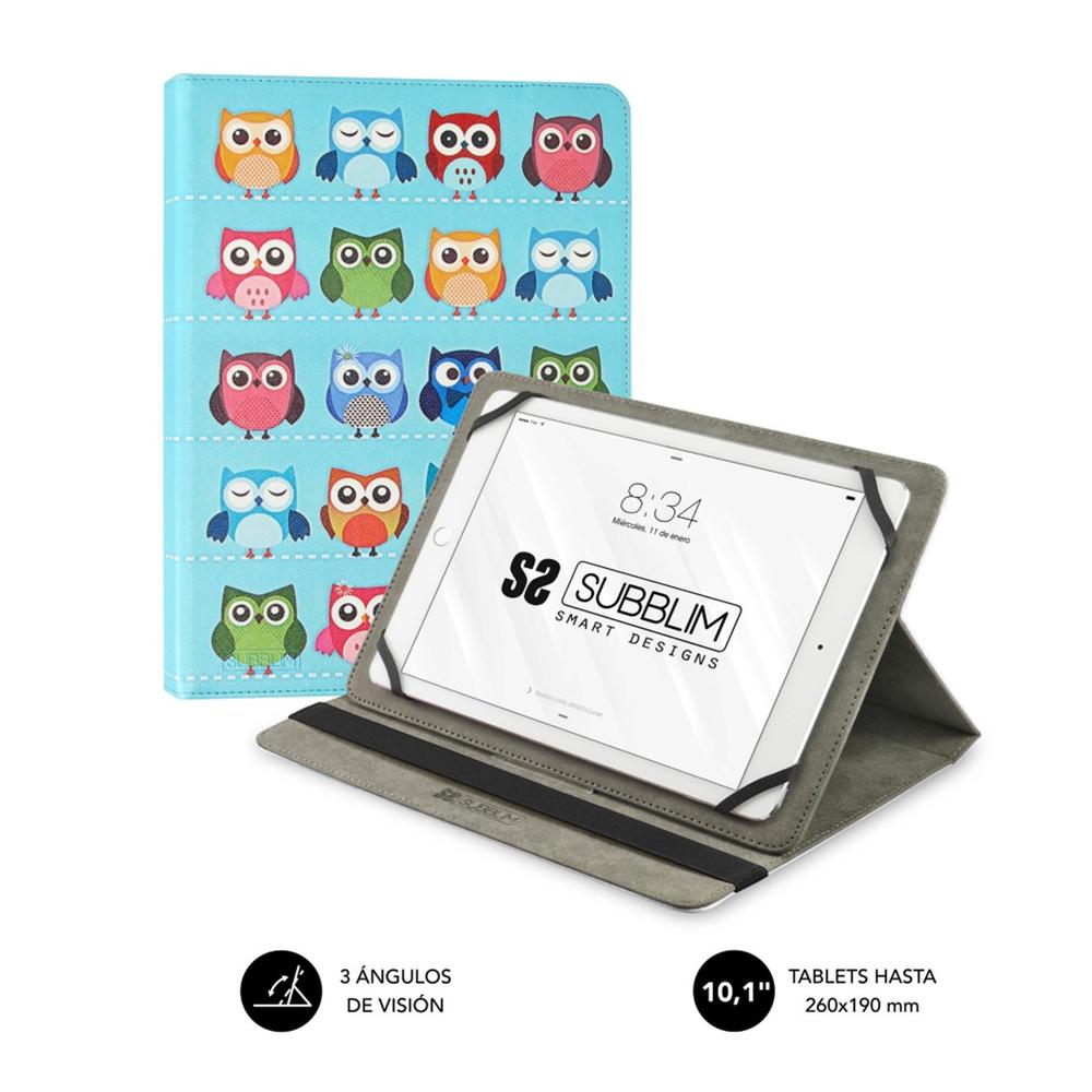 Funda subblim trendy case para tablet 10.1 pulgadas buhos