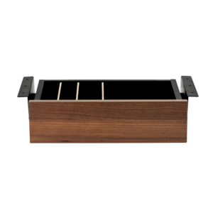 Cajon phoenix para escritorio artisan combinación negro y madera nogal