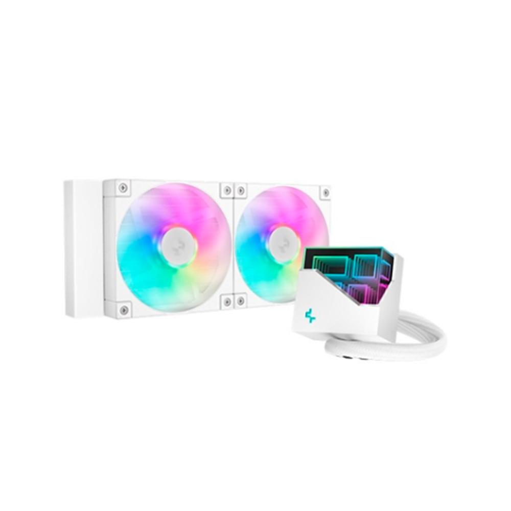 Kit refrigeracion liquida deepcool lt240 argb 240mm blanco