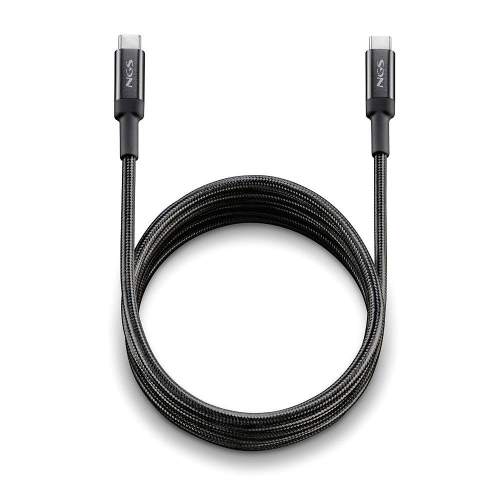 Cable usb tipo c ngs knot 100w - 2 2m - macho - macho - negro
