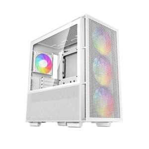Caja ordenador gaming deepcool ch560 rgb e - atx cristal templado blanca