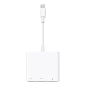 Adaptador usb tipo c a hdmi - usb tipo a - usb tipo c apple macho - hembra - blanco