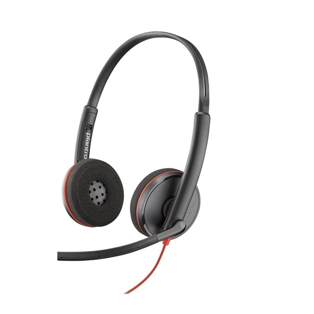 Auriculares poly blackwire 3220 estéreo usb - c + adaptador usb - c - a (bulk)