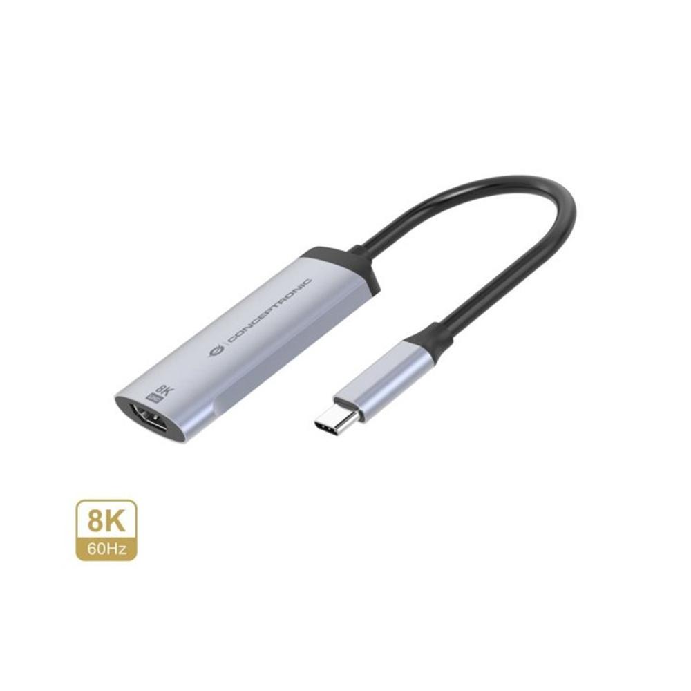 Adaptador usb tipo c a hdmi 8k conceptronic 8k 15cm - macho - hembra