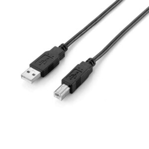 Cable usb 2.0 a usb tipo b equip 2m - macho - macho - negro
