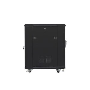 Armario rack lanberg 19 pulgadas 15u - 600x800 flat pack negro puerta malla