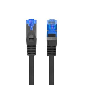 Cable red lanberg latiguillo cat.6a s - ftp lszh cca 0.5m negro fluke passed
