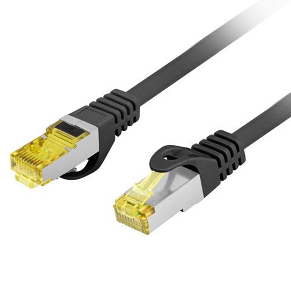 Cable red lanberg latiguillo cat.6a s - ftp lszh cu 1m negro fluke passed
