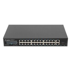Switch lanberg 24 puertos 1gb poe+ - 2x sfp 2x gbit ethernet 360w rack 19 pulgadas