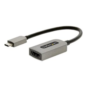 Adaptador usb tipo c a hdmi 4k uhd startech 13cm - macho - hembra - gris