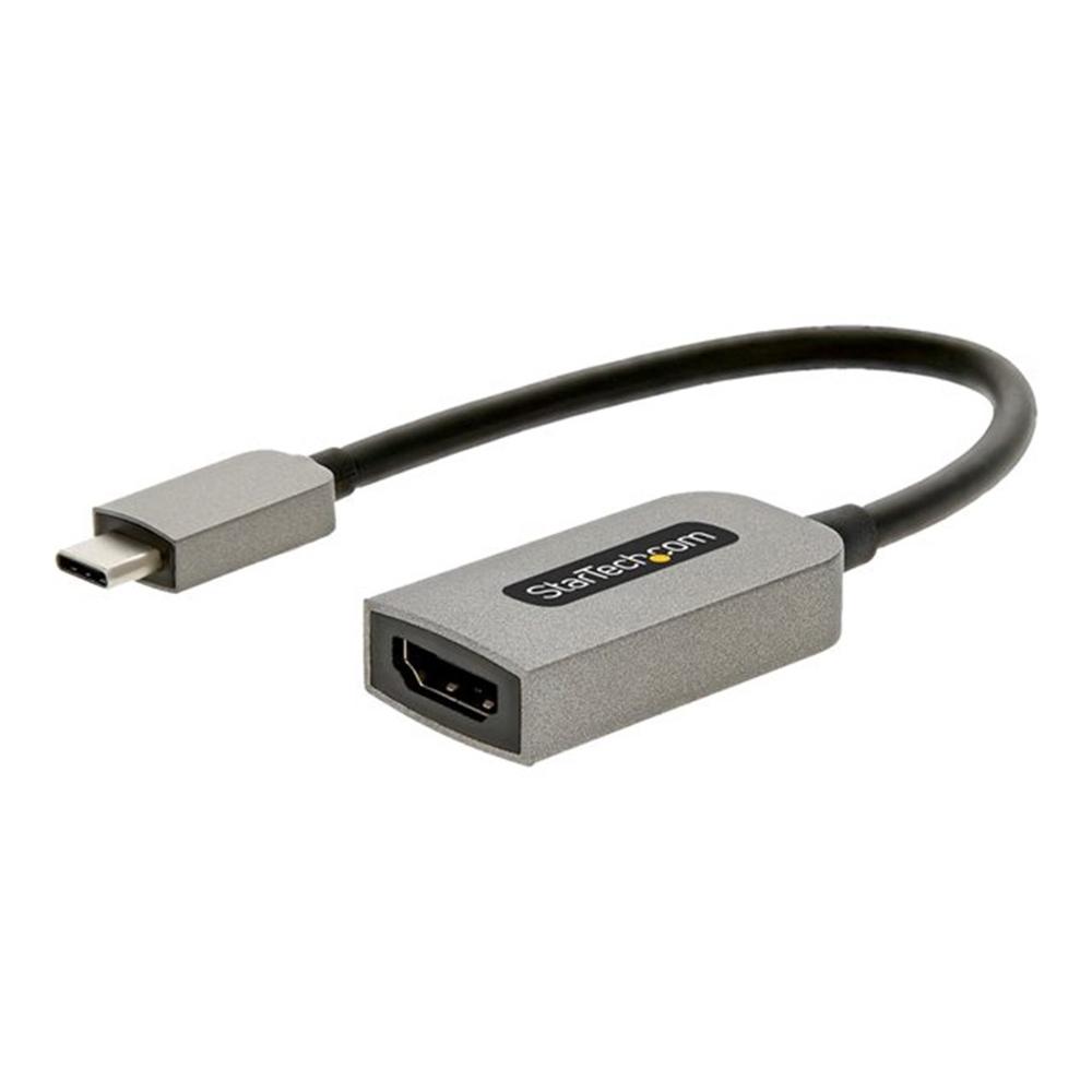 Adaptador usb tipo c a hdmi 4k uhd startech 13cm - macho - hembra - gris