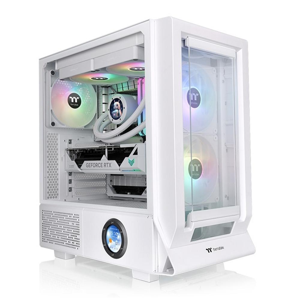 Caja ordenador gaming thermaltake ceres 350 mx atx argb cristal templado blanco