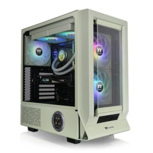 Caja ordenador gaming thermaltake ceres 350 mx atx argb cristal templado verde