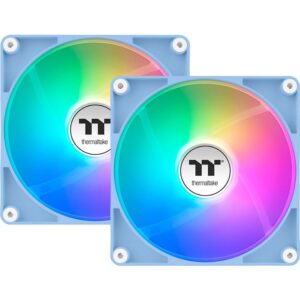 Ventilador caja inverso thermaltake ct120 argb 2x 120mm azul hydrangea