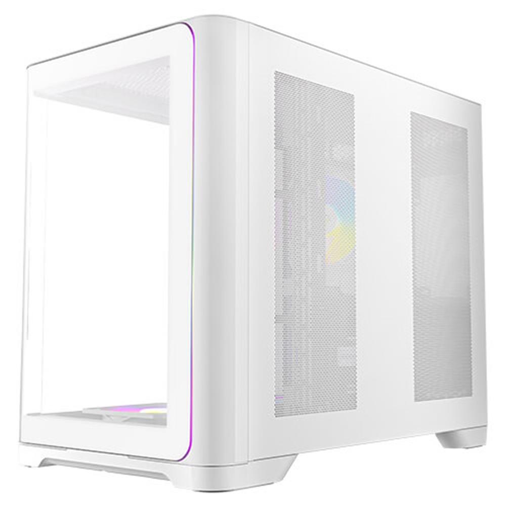 Caja ordenador gaming antec c5 curve argb atx cristal templado blanca