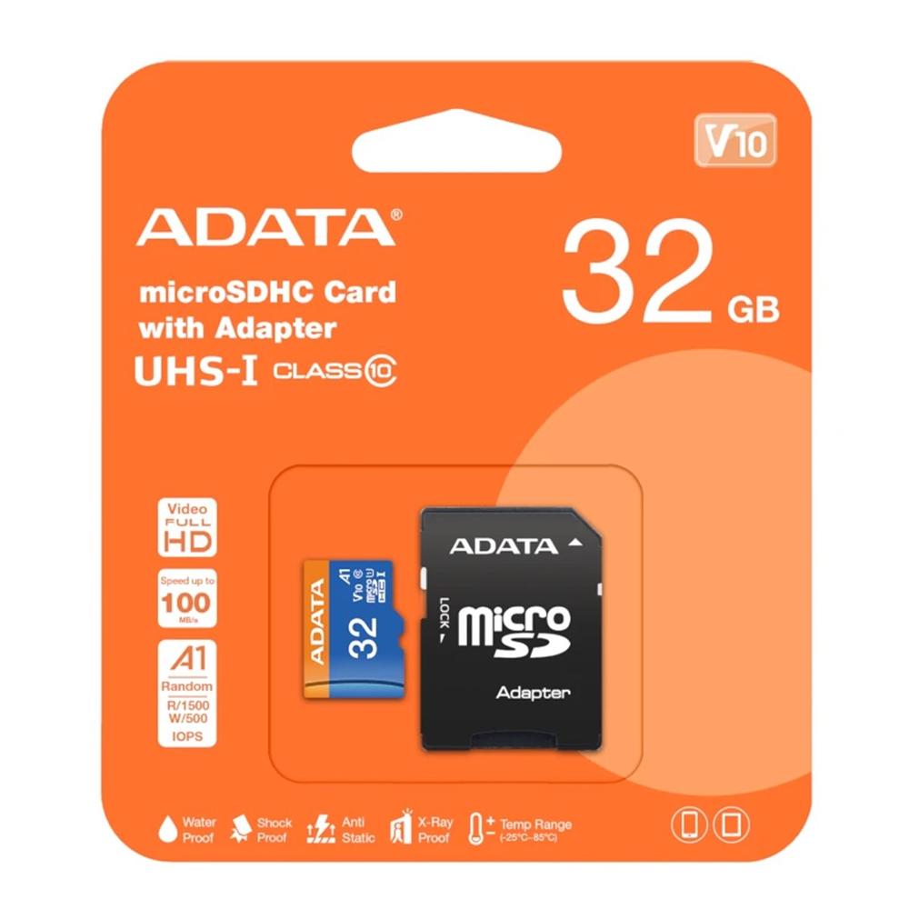 Tarjeta memoria micro sd adata 32gb cl10 + adaptador sd