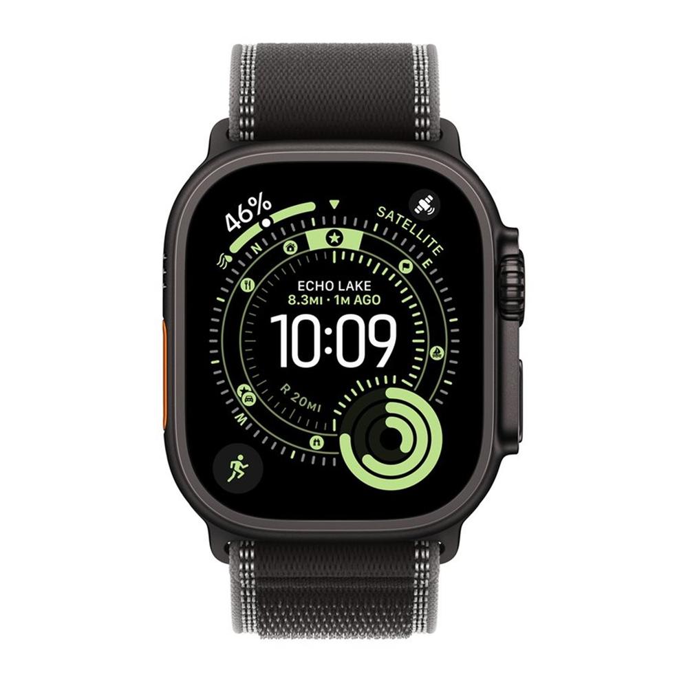 Smartwatch apple watch ultra 3 gps + cellular 49mm black titanium case black - charcoal trail loop - s - m