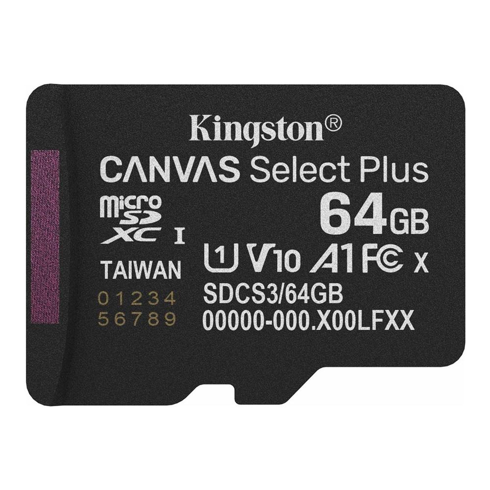 Tarjeta memoria micro secure digital sdxc 64gb kingston canvas select plus clase 10 uhs - 1
