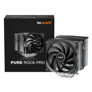 Ventilador disipador cpu be quiet pure rock pro 3 2 x 120mm negro