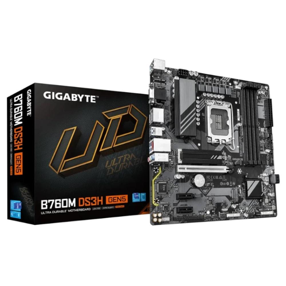 Placa base gigabyte b760m ds3h gen5 matx - 4x ddr5