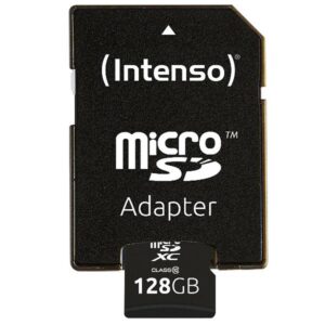 Tarjeta memoria micro sd intenso 128gb cl10 + adaptador sd