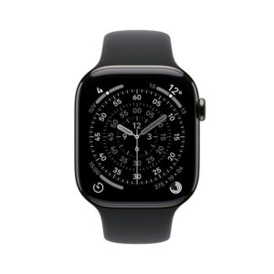 Smartwatch apple watch s11 gps + cellular 42mm slate titanium case black sport band s - m