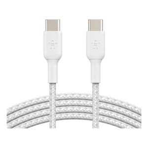 Cable usb tipo c belkin 1m - macho - macho - blanco trenzado 2 unidades