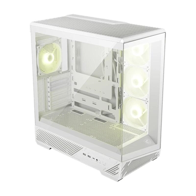 Caja ordenador gaming msi mag pano 130r pz atx argb cristal templado blanca