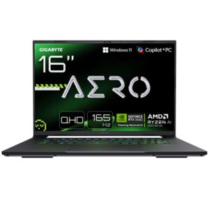 Portatil gigabyte aero x16 1wh93esc64 rai7 - 350 - 32gb - 1tb ssd - rtx 5070 8gb - 16 pulgadas qhd - w11h